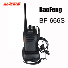 Novo Portátil BF666s BF-666S 5W 16CH UHF Walkie Talkie Rádio baofeng BF 666S Comunicador Transmissor Transceptor com fone de ouvido 2024 - compre barato