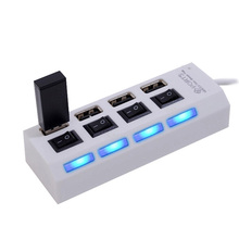 Portable 4 Ports High Speed USB 2.0 Hub Mini Hub 480 Mbps On/Off Switch Hub USB Splitter Adapter For PC Laptop 2024 - buy cheap