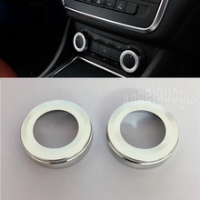 Angelguoguo Aluminum alloy Air conditioning knob cover decorate Fit for Mercedes Benz A/B/CLA/GLA-class car style 2024 - buy cheap