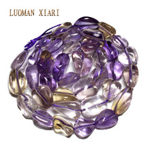 Wholesale Gravel irregular 8-12 mm Natural Ametrinee Yellow Purple Crystal Stone Beads For Jewelry Making DIY Bracelet Necklace 2024 - buy cheap