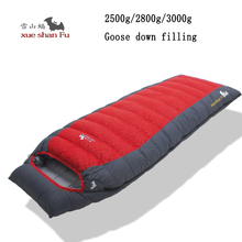 New Arrival Figh Quality 2500/2800/3000g White Goose Down Filling Outdoor Camping Comfortable Breathable Sleeping Bag 2024 - buy cheap