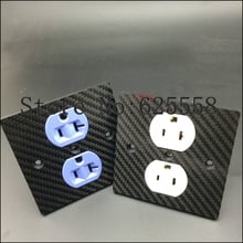 Hifi audio Hifi US ac power socket power Duplex Receptacle Copper Carbon Fiber Outlet HIFI Socket 2024 - buy cheap