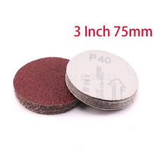 10 Pcs3 Inches Dry Grinding White Abrasive Paper Sandpaper Sucker Sanding Disc Electric Grinder Accessories Tool Flocking Pad 2024 - buy cheap