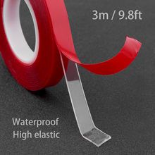Fita adesiva dupla face transparente de silicone 300cm, para carro, alta resistência, sem rastros, adesivo viva 2024 - compre barato