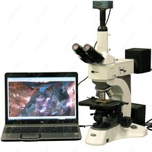 Polarização Microscópio Metalúrgico... AmScope Suprimentos 50X-1500X Darkfield Metalúrgica Microscópio de Polarização + Câmera 1.3MP 2024 - compre barato