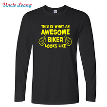 New Autumn Style This is what an awesome Biker looks like Funny T Shirt Men Casua O-neck Fashion Long Sleeve size XS-XXL 2024 - buy cheap