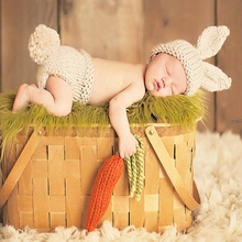 Recém-nascidos fotografia do bebê adereços meninas meninos cenoura crochê crianças foto acessórios transporte da gota 2024 - compre barato