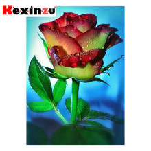 Kexinzu pintura completa em 5d diamante quadrado/redondo, "flor, paisagem", ponto cruz 3d, mosaico, presente de pintura 2024 - compre barato