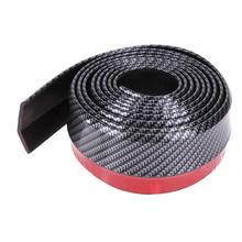 2.5m Universal Soft Carbon Fiber Car Rubber Bumper Strip Outside Bumper Exterior Front Bumper Lip Kit car bumper Strip 2024 - buy cheap