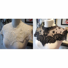 2Pcs/Set White&Black Embroidery Lace Neckline Collar Fabric DIY French Lace Fabric Collar Sewing Accessories Crafts 2024 - buy cheap