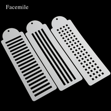 Facemile 3PCS/Set Plastic Cake Stencil Plaid Stripe Design For Cake Decoration Cappuccino Decorating Mousse Bakeware Cake Tools 2024 - buy cheap