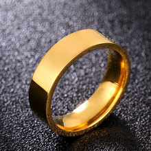 Mangosky 6mm cor do ouro anéis de aço inoxidável para homens e mulheres por atacado XY-R41 2024 - compre barato
