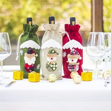 Рождественские украшения для дома Санта Клаус крышка бутылки вина снеговик чулок держатели для подарков Рождество Navidad декор новый год 2022 - купить недорого