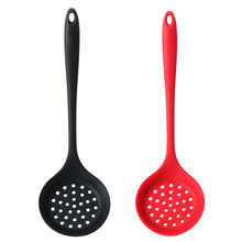 Silicone Slotted Skimmer Spatula Silicone Slotted Spoon Skimmer Kitchen Spoon Strainer Ladle With Long Handle Soup Spoon 2024 - buy cheap