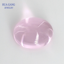 Pink Stone Oval Shape Cabochon Cut Flat Bottom Loose Glass Beads Synthetic Gems For Jewelry 8x10~13x18mm Free Shipping 2024 - buy cheap