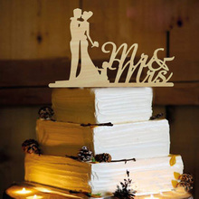 Topo de madeira para bolo de casamento, noiva, noivo, sr. & sra, árvore do amor, cupcake, decoração de bolo, aniversário de casamento, suprimentos 2024 - compre barato