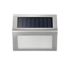 Luminária de parede solar com 3 leds, à prova d'água, em aço inoxidável, para jardim, ambiente externo, para caminho, escadas, iluminação para rua 2024 - compre barato