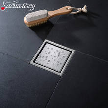 Bathtub Shower Drainer Floor Strainer 11x11cm 304 Stainless Steel Square Invisible Bathroom Floor Drain Waste Grate 2024 - buy cheap