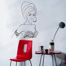 Традиционные Виниловые стикеры в стиле «АФРИКАНСКАЯ ДЕВУШКА» для гостиной, салона красоты 2024 - купить недорого