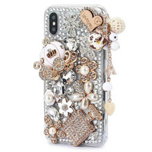 Lujosa funda de cristal con diamantes de imitación para Samsung Galaxy, carcasa brillante con diseño de calabaza para Samsung Galaxy S21, S20 Ultra, S10, S9, S8 Plus, Note 20, Ultra 10, 9, 8, 5 2024 - compra barato