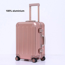 TRAVEL TALE-maleta de mano de aluminio con ruedas para viaje, equipaje giratorio de 20 y 26 pulgadas, 100% 2024 - compra barato