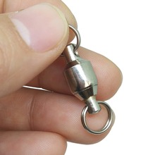 INFOF 100/500-pieces Swivel Fishing Ball Bearing Swivels with Split Rings 0#-9# Stainless Steel Fishing Connector Carp Fishing 2024 - buy cheap