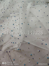 Best looking embroidery African tulle lace with different color beads for party dress  JRB-5.1101 French net lace fabric 2024 - buy cheap