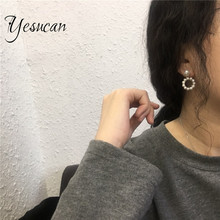 Yesucan-pendientes de boda de lujo para mujer, aretes con broche de perla, sin perforaciones, de moda para perforar 2024 - compra barato