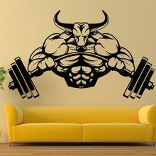Body Building Man Gym Sport Wall Stickers for Nursery Children Sport Room Vinyl Removable Wall Decals Background Murals L313 2024 - buy cheap