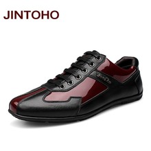 JINTOHO-zapatos de piel auténtica con purpurina para hombre, mocasines italianos de punta estrecha, talla grande 36-48 2024 - compra barato