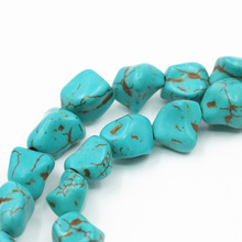 Cuentas sueltas de piedra calaita azul turquesa para fabricación de joyas, Forma libre Irregular, 9-11mm, accesorios para bricolaje, 16 pulgadas, A455 2024 - compra barato