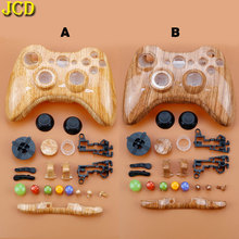 JCD For Xbox 360 Gaming Controller Wood Grain Hard Case Gamepad Protective Shell Cover Full Set W/ Button Analog Stick Bumpers 2024 - buy cheap