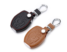 Genuine Leather car key case cover For Mercedes Benz A Class W169 B C E S R C200E 260L Glk300 accessories AMG W212 W124 2024 - buy cheap