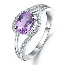 Женское кольцо GEM'S BALLET, романтичное кольцо из серебра 925 пробы с аметистом, карат 2024 - купить недорого