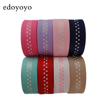 Edoyoyo 25mm Dots Grosgrain Ribbon For Christmas Birthday Cake 100% Polyester Hollowing Out Bandage Printed Soft Fillet Ribbon 2024 - buy cheap