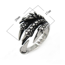 Кольцо серебряное в стиле «панк» для мужчин и женщин, 1 шт. 2024 - купить недорого