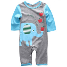 Citgeett New Infant Baby Girl Boys Spring Autumn Long Sleeve Clothes Jumpsuit Cartoon Elephant Romper Outfit Jumpsuit 2024 - buy cheap