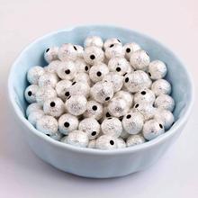 Kwoi vita 1000pcs/Lot  Charming silver Round Metal Wrinkle spacer beads,Chunky metal spacer beads for jewelry findings making 2024 - buy cheap