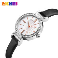 SKMEI Women Fashion Watches Girl Leather Strap Quartz Watch Luxury Brand Ladies Waterproof Casual Wristwatches Relogio Feminino 2024 - buy cheap