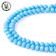 pandahall 6mm Dyed Faceted Abacus Austria Crystal Glass Beads Loose Spacer Bead for DIY Jewelry Making Hole:1mm 17" 2024 - buy cheap