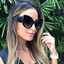 HBK Cat Eye Sunglasses Oversized Big Frame Vintage Women Men Brand Designer Luxury Sexy Snake 2018 New Fashion Trendy UV400 2024 - buy cheap