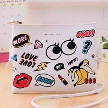 New Fashion Cartoon Printed Women Graffiti Handbag Mini Crossbody Shoulder Bag Ladies Casual Purses Clutches Girls Handbag 2024 - buy cheap