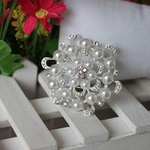 Silver Plated Imitation Pearl Rhinestone brooch woman fashion silver brooch party  Wedding bouquets Scarf Buckle Hijab Pins 2024 - buy cheap