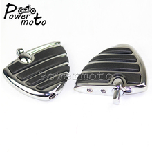 Motorcycle Black Chrome Front Rear Wing Style Footpeg FootRests Male Mount For Harley Cafe Racer Bobber Chopper 2024 - buy cheap