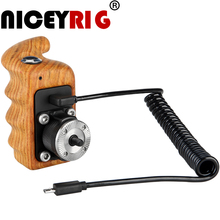 NICEYRIG Camera Handle Wooden Handle Grip Handle Grip Camera Cage Wooden Handgrip DSLR Cage ARRI Rosette Video ON OFF Right-Hand 2024 - buy cheap