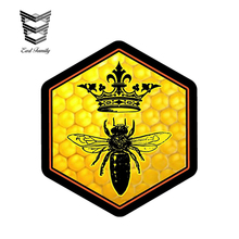 EARLFAMILY-calcomanía de abeja reina, pegatina de apicultura, colcha de vinilo, corona, calcomanía 3D de estilo de coche, 12cm x 10,6 cm 2024 - compra barato