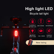 Задний светодиодный фонарь для велосипеда, зарядка через USB, фара для велосипеда, складной светодиодный светильник, Аксессуары для велосипеда 2024 - купить недорого