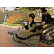 Camille Monet on a Garden Bench of Claude Monet art oil paintings Canvas reproduction hand-painted 2023 - buy cheap