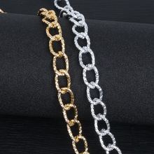 Nicebads-cadena trenzada de aluminio para collar, pulsera, accesorios de joyería DIY, 14x9mm, 3M, plateado/dorado claro 2024 - compra barato