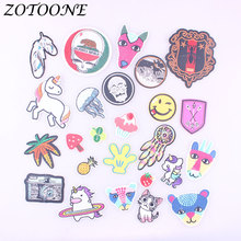ZOTOONE Unicorn Camera Pineapple Patches Iron on Patches for Clothing Animal Embroidery Sticker Badge DIY Apparel Accessories C 2024 - buy cheap